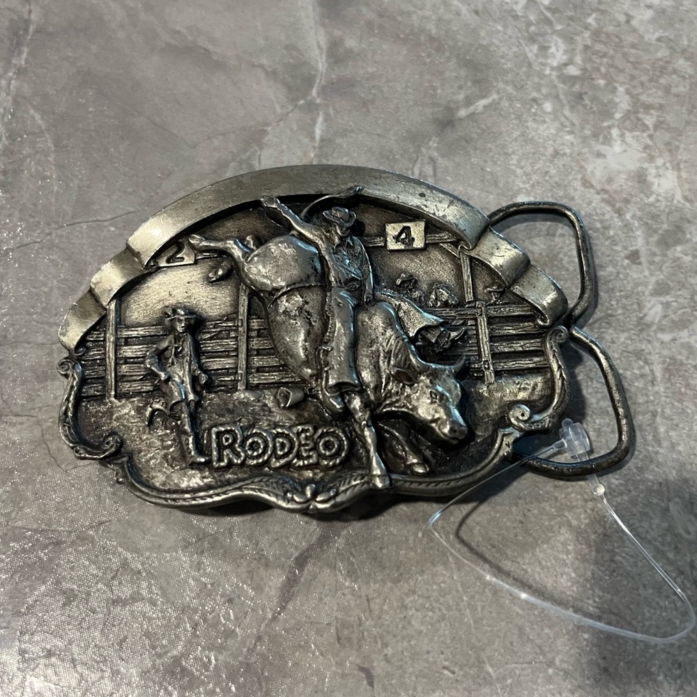 Vintage Bergamot Brass Works Rodeo Belt Buckle